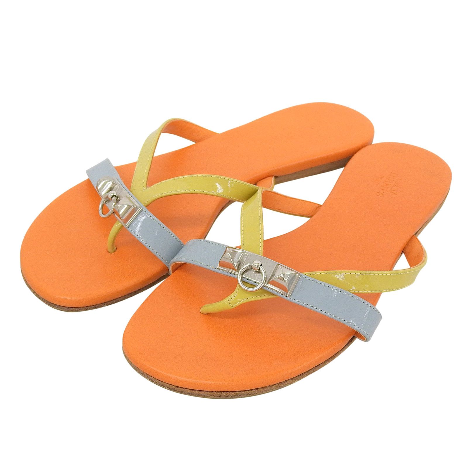 Hermes Hermes Hermès Leather Sandals 36 Leather Shoes DUTY FREE for USA Size ONE SIZE - 1 Thumbnail