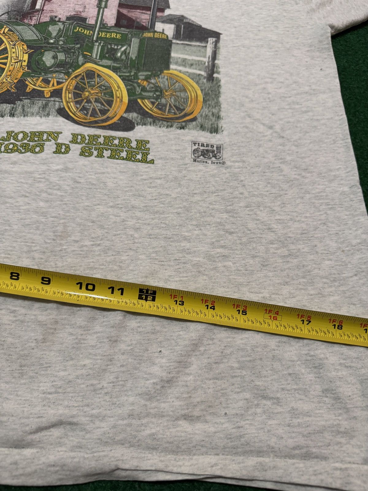 Fruit Of The Loom × John Deere × Vintage Vintage 90s John Deer Big Green Tractor USA Made T Shirt Size US XL / EU 56 / 4 - 7 Thumbnail
