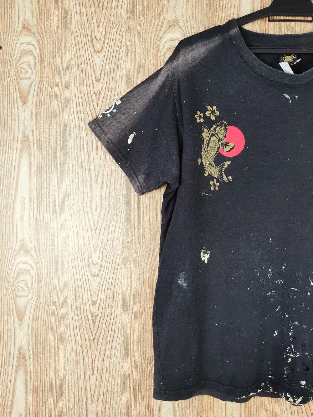 Japanese Brand Buden Shokumin Japan edition faded Black tee #W589 Size US L / EU 52-54 / 3 - 10 Thumbnail