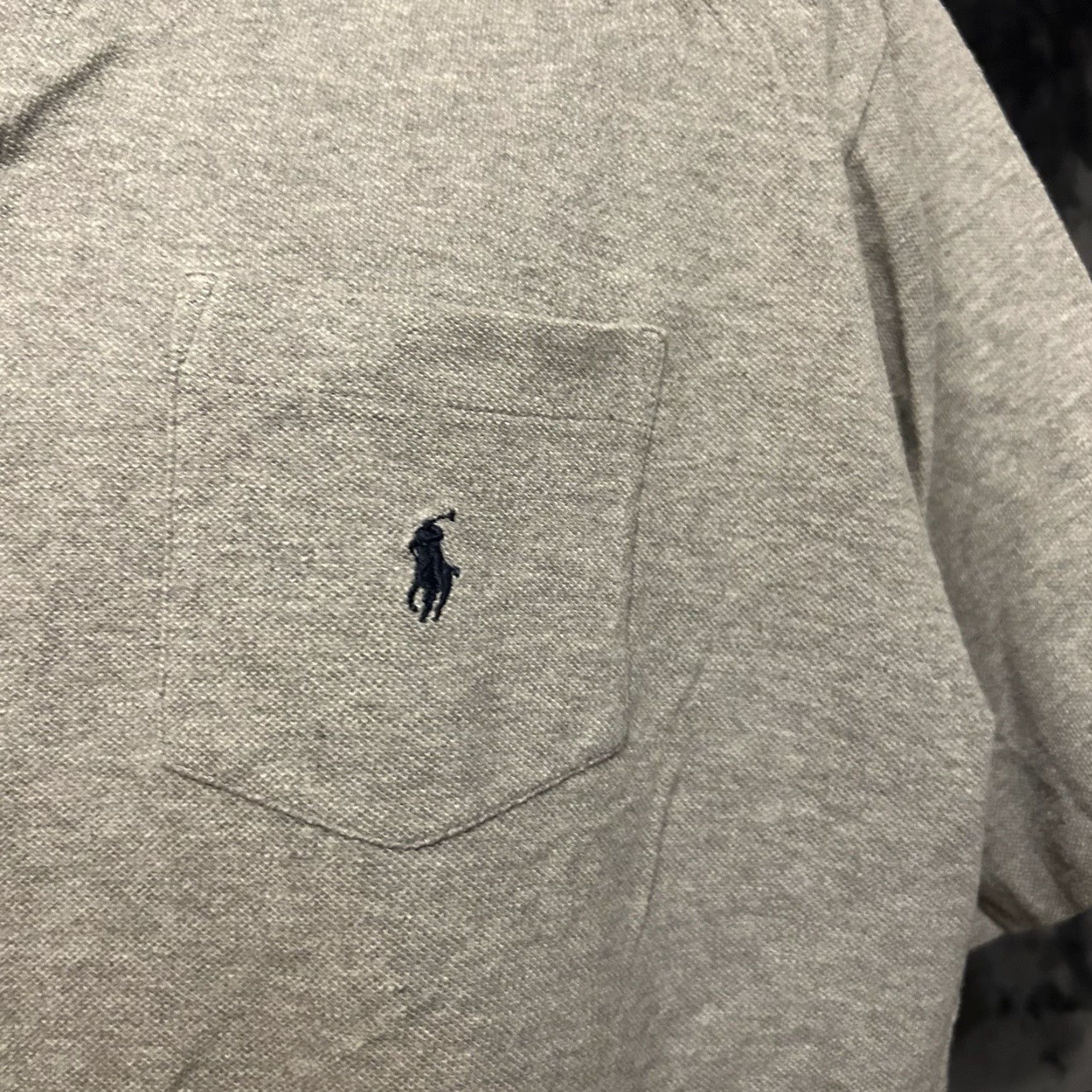 Polo Ralph Lauren Polo Ralph Lauren Polo Shirt Men Large Short Sleeve Gray Blue Horse Chest Pocket Polo Shirt Polo Ralph Lauren Redefined Size US L / EU 52-54 / 3 - 3 Thumbnail