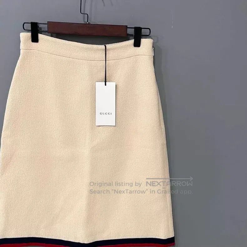 Gucci Gucci Milk-white striped skirt Size 26" / US 2 / IT 38 - 2 Thumbnail