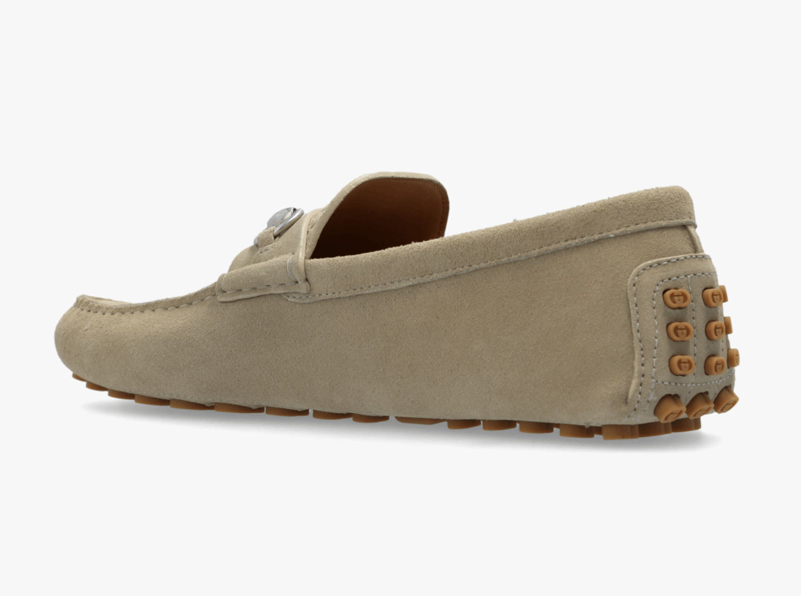 Gucci Gucci Oatmeal Suede Logo Horsebit Driver Loafer G 11 US 12 Size US 12 / EU 45 - 14 Thumbnail
