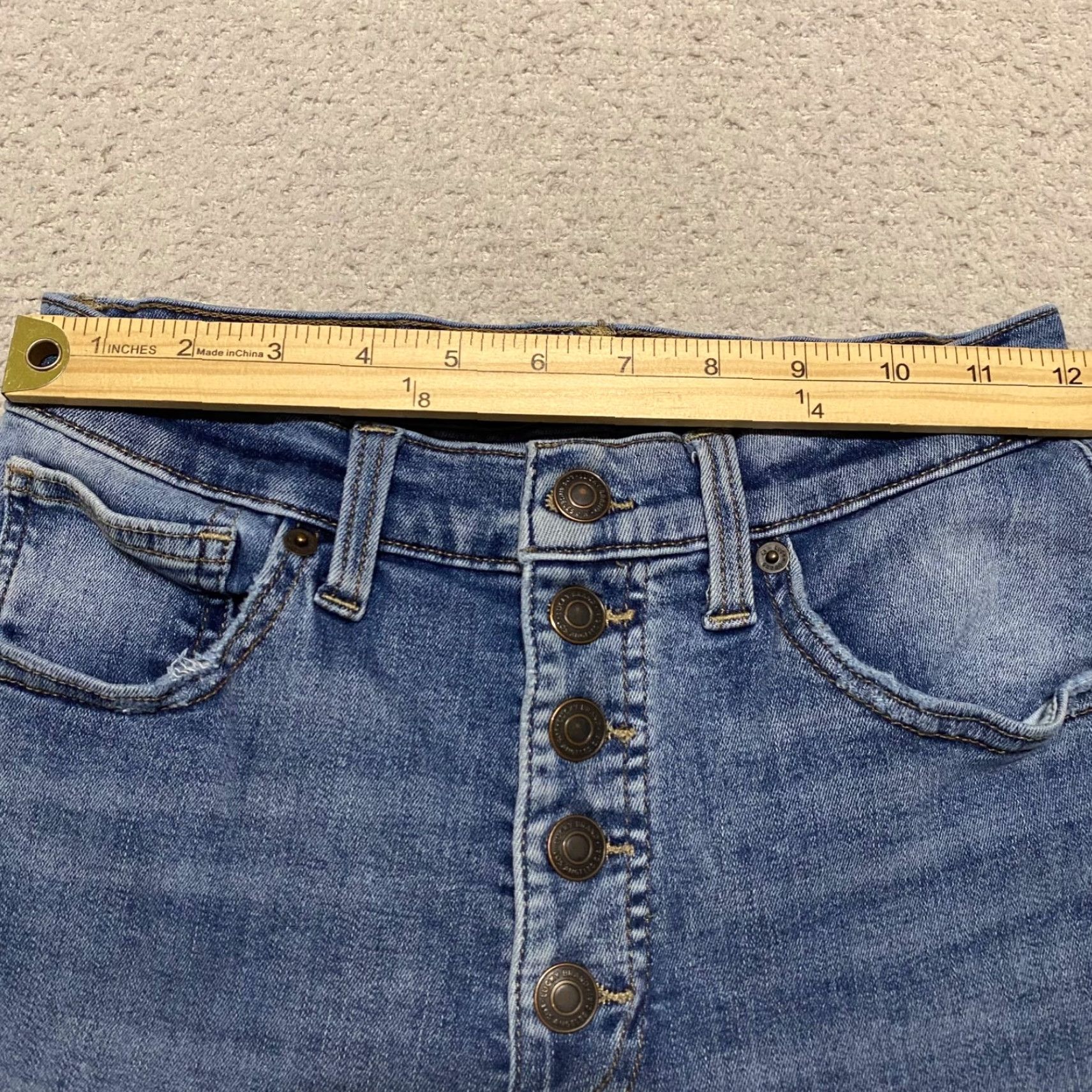 Lucky Brand Lucky Brand Womens Jeans 4 Skinny High Rise Blue Denim Distressed Raw Hem Size 27" / US 4 / IT 40 - 5 Thumbnail