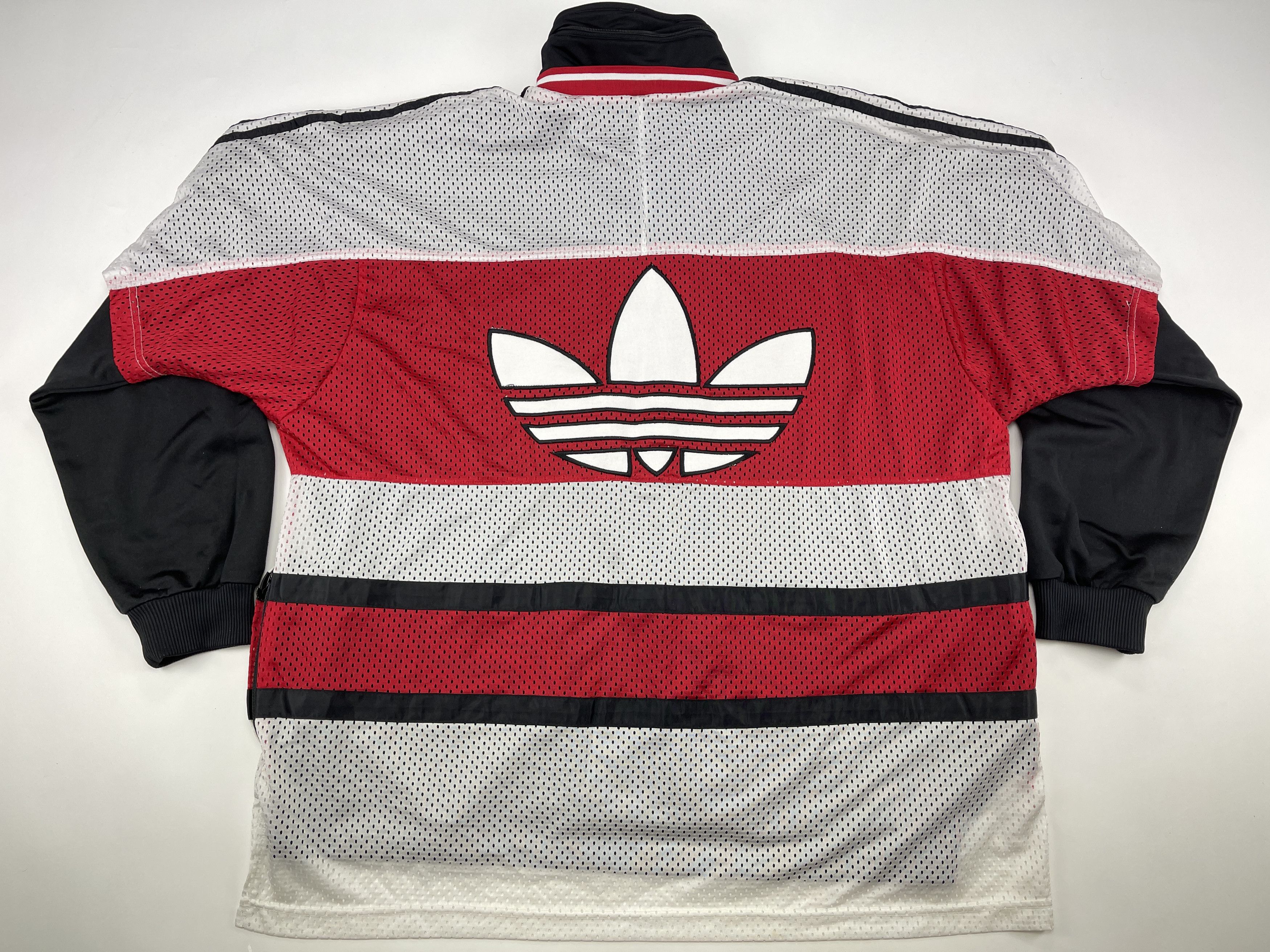 Adidas × Vintage ADIDAS jacket, vintage track top 90s hip hop Run DMC size L Size US L / EU 52-54 / 3 - 9 Thumbnail