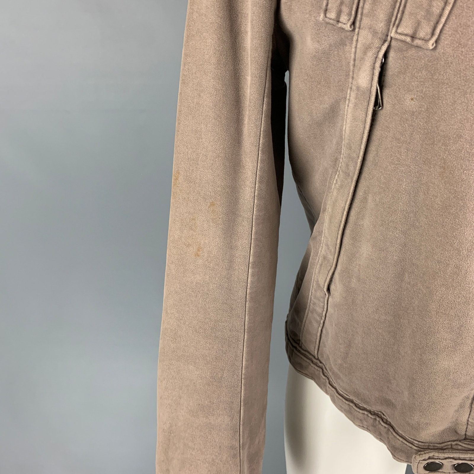 Dsquared2 DSQUARED2 Size 40 Taupe Moleskin Zip Up Jacket Size US L / EU 52-54 / 3 - 3 Thumbnail