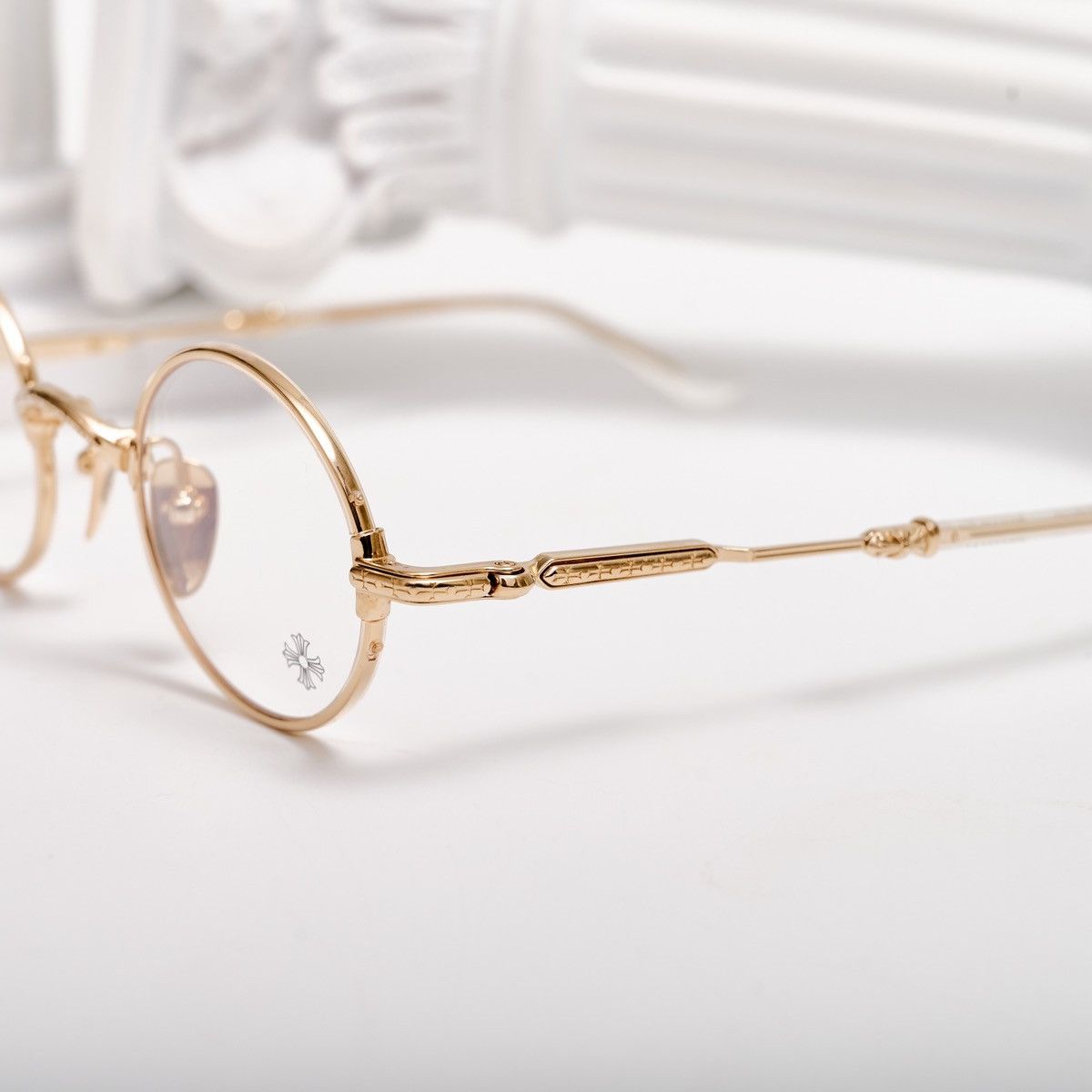 Chrome Hearts CHROME HEARTS EDITH F CRYSTAL /GOLD PLATED GLASSES Size ONE SIZE - 3 Thumbnail