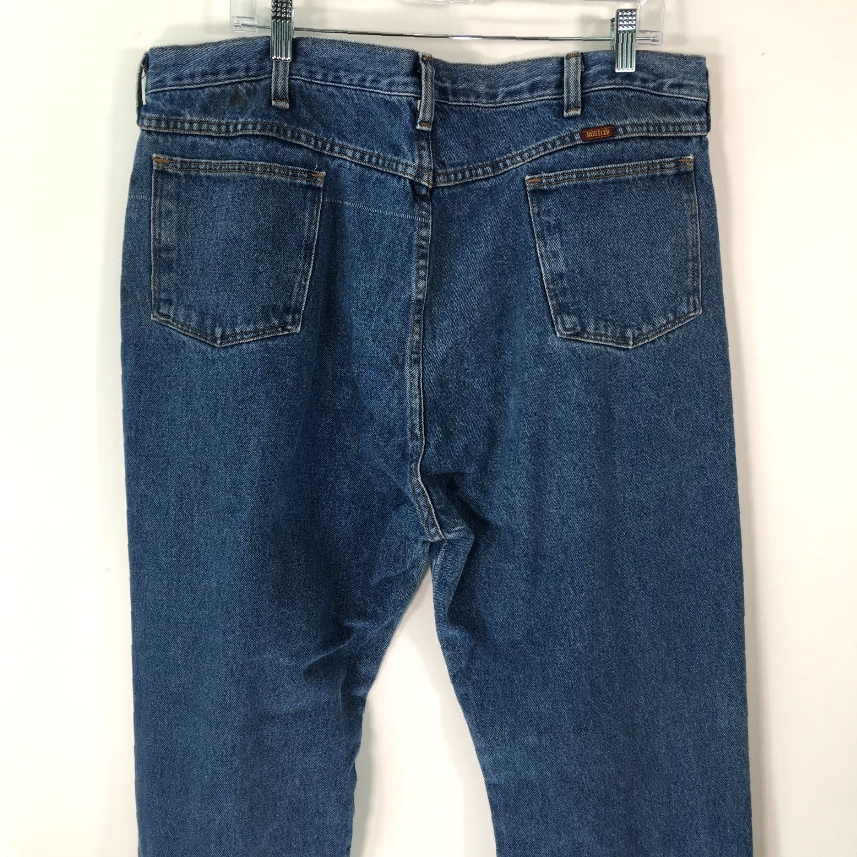 Denime Rustler Heavy Comfort Blue Denim Jeans Regular Fit Straight Leg Men's Size 42x30 Classic Size US 42 / EU 58 - 3 Thumbnail