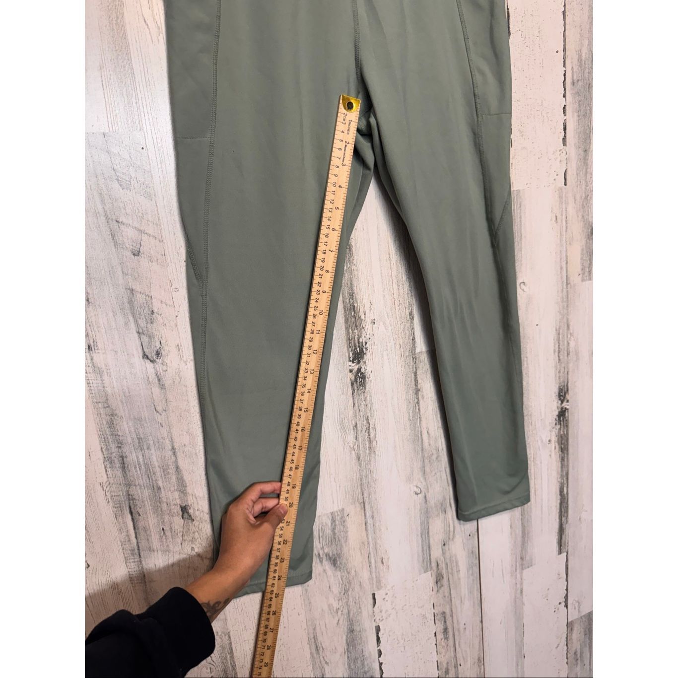 Jockey Jockey Olive Green High Waist Pocket Leggings | Stretch Active Pants – Size XL Size 32" / US 10 / IT 46 - 9 Thumbnail