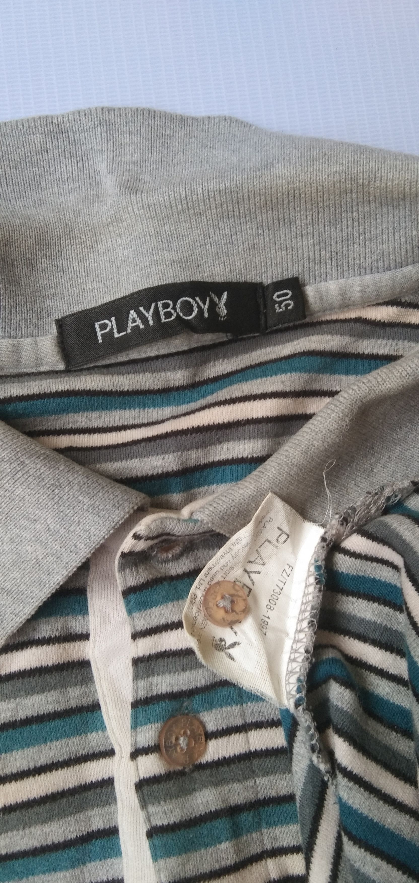 Playboy Vtg playboy stripe long poloshirt Size US M / EU 48-50 / 2 - 5 Thumbnail