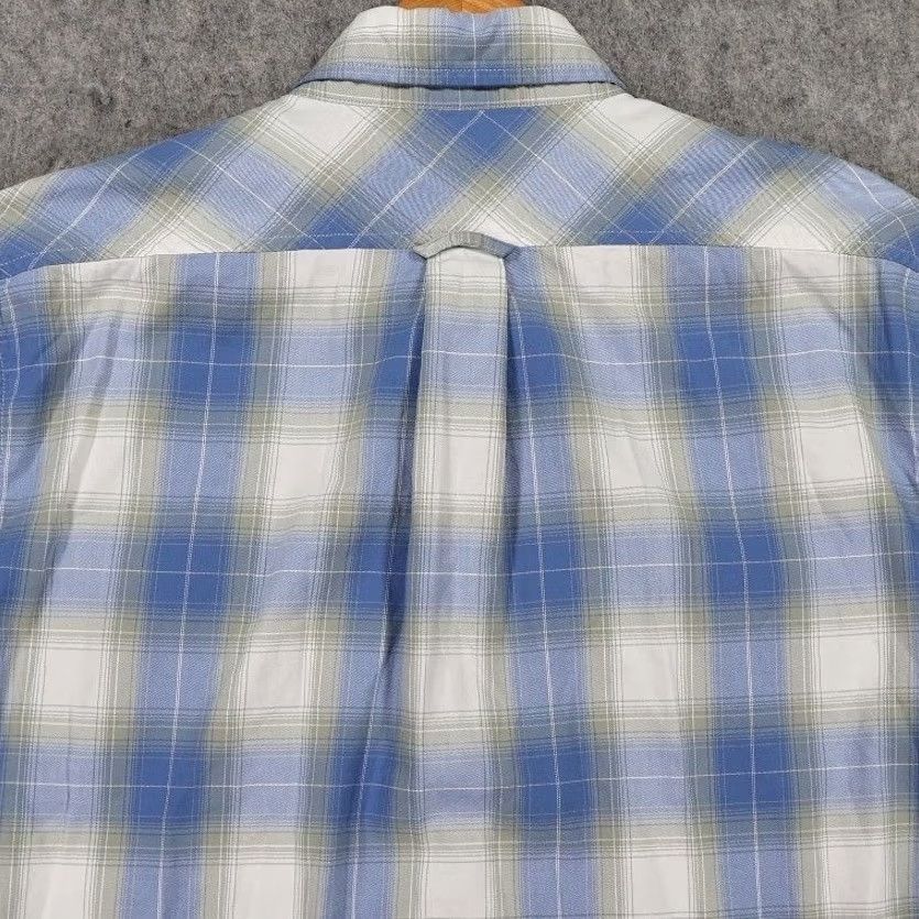 Lands' End Lands' End Mens L Blue Plaid Flannel Button Down Shirt Traditional Fit Size US L / EU 52-54 / 3 - 5 Thumbnail