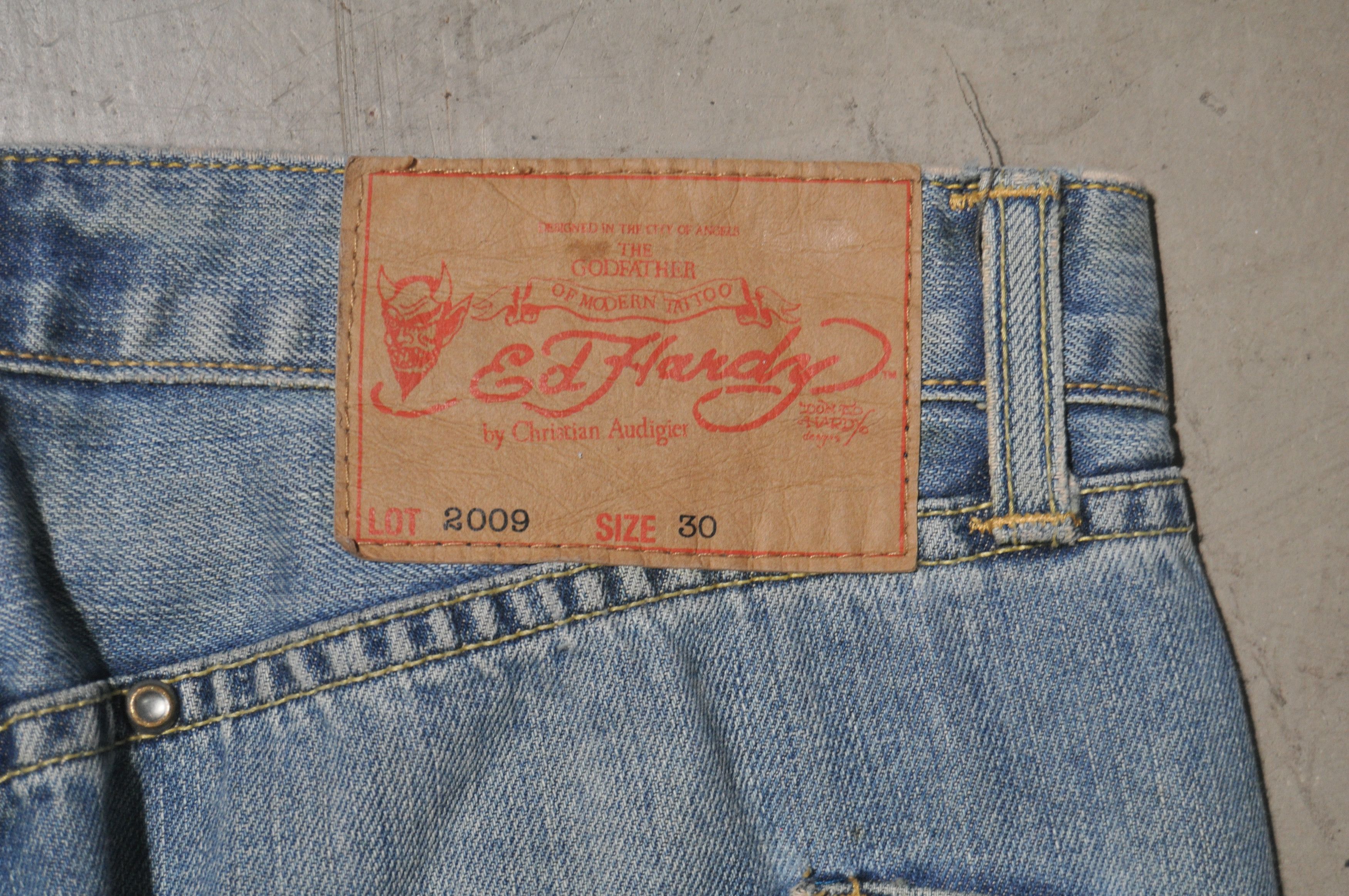 Ed Hardy Ed Hardy - Studded Multi-Patch Denim Jean Size US 30 / EU 46 - 3 Thumbnail