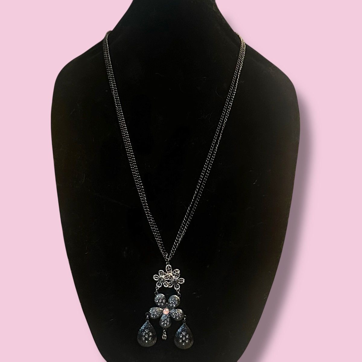 Vera Wang Simply Vera Vera Wang long floral drop pendant necklace Size ONE SIZE - 2 Thumbnail