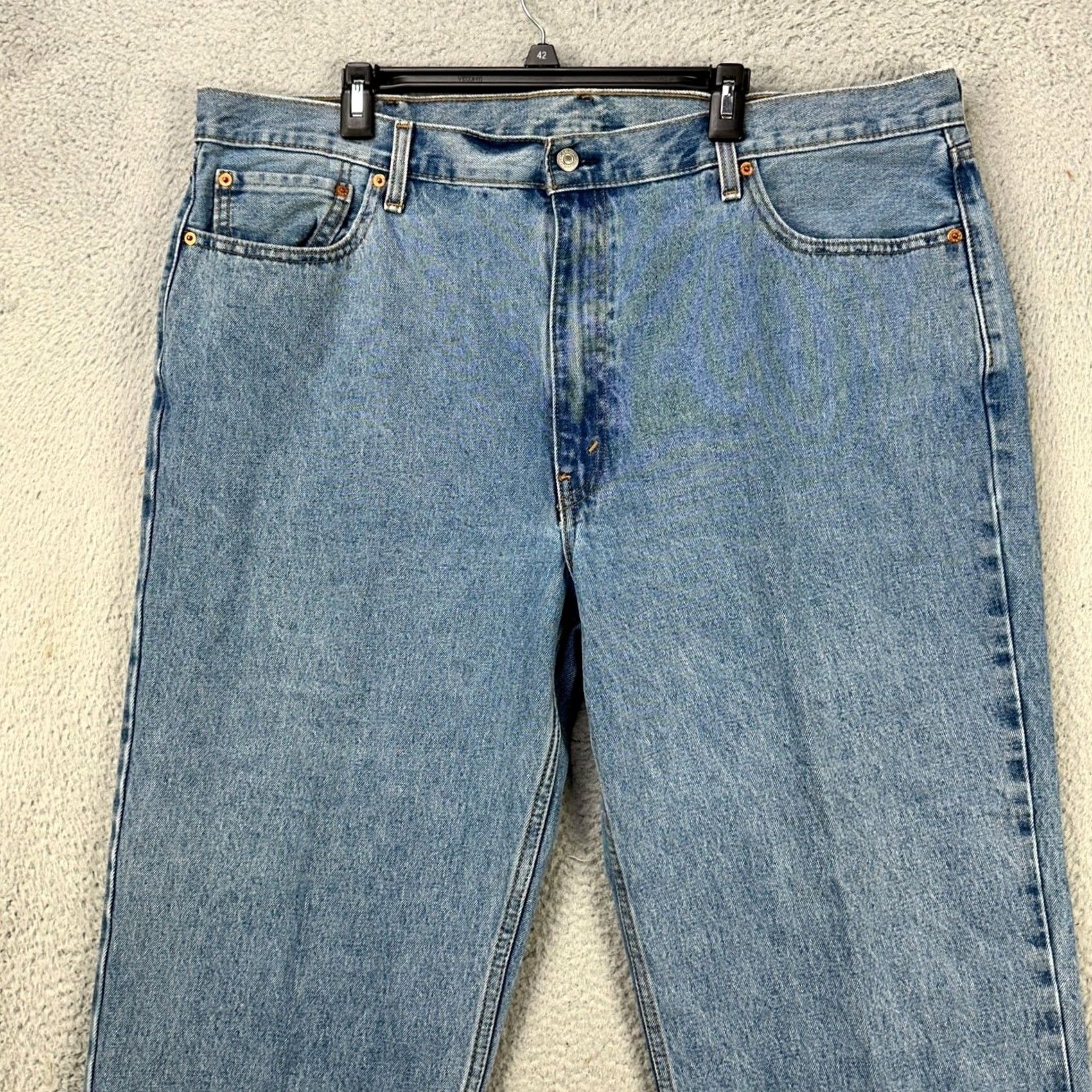 Levi's Levi's 550 Jeans 44X30 Blue Red Tab 5 Pocket Denim Pants Straight Adult Mens Regular Slim Casual Vintage: No, 550 Size US 44 / EU 60 - 2 Thumbnail