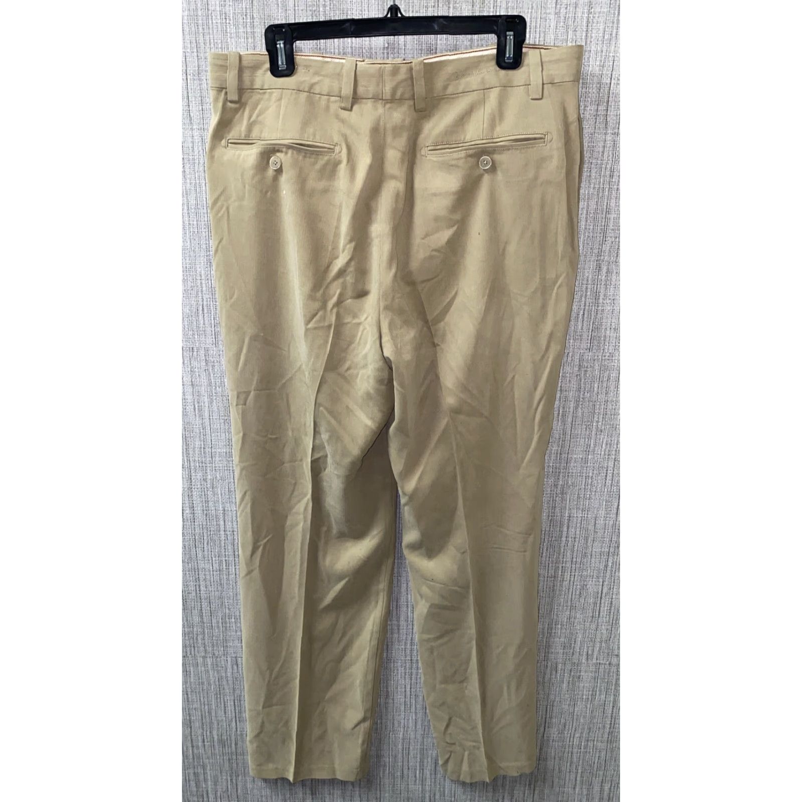 Tommy Bahama Tommy Bahama Mens Casual Pants Size 35 Waist Beige Silk Rayon Fit Regular Inseam 32 Size US 35 - 4 Thumbnail