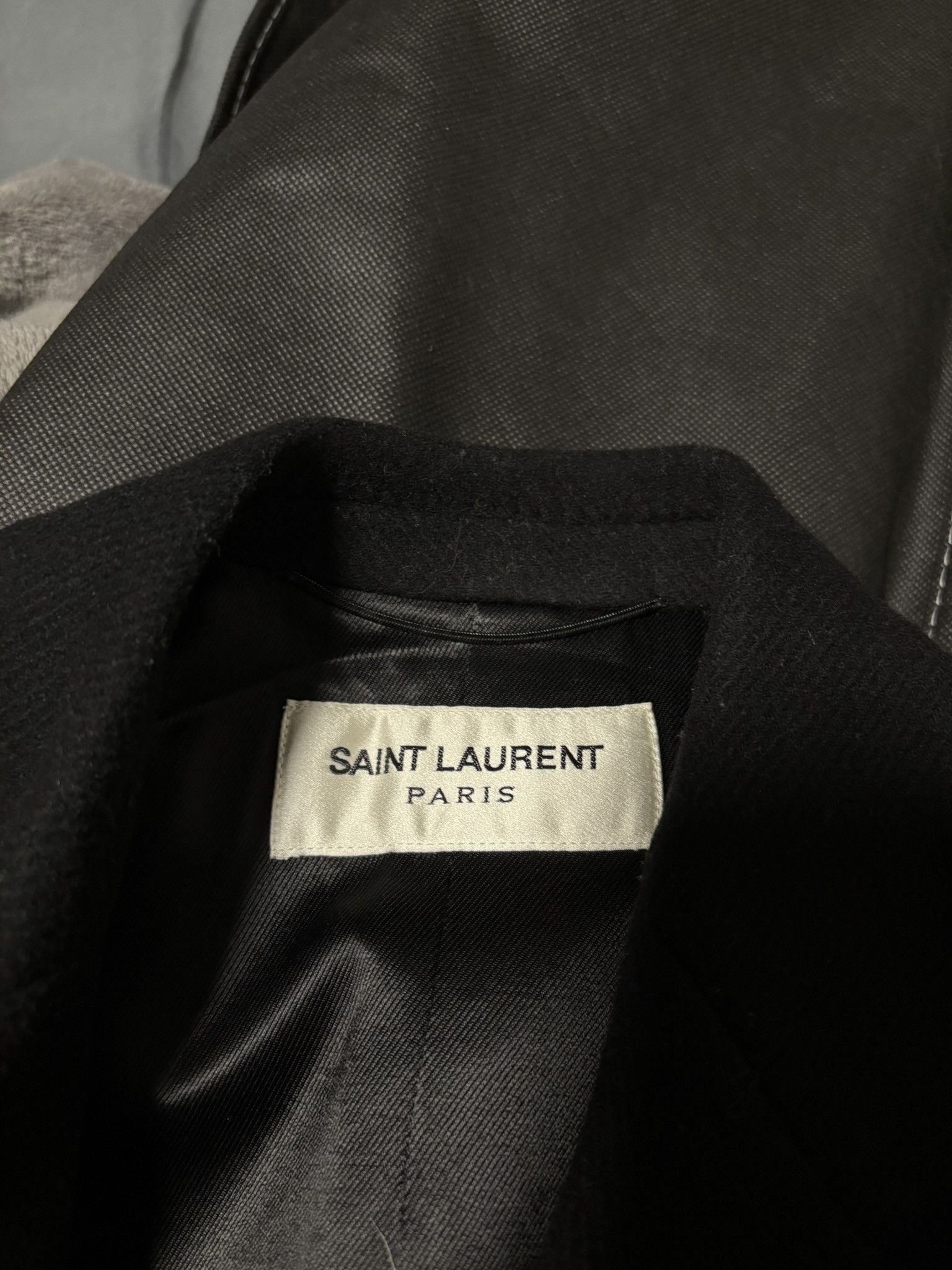Saint Laurent Paris FW16 Black Wool Chesterfield Coat Size US S / EU 44-46 / 1 - 3 Thumbnail