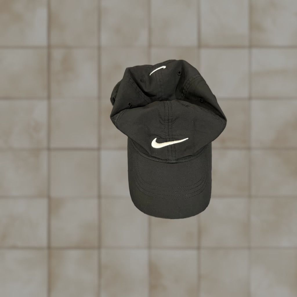 Nike Nike Hat Cap One Size Black Mens Casual Sports Swoosh Embroidered Adjustable Strap Back Cap Size ONE SIZE - 1 Thumbnail