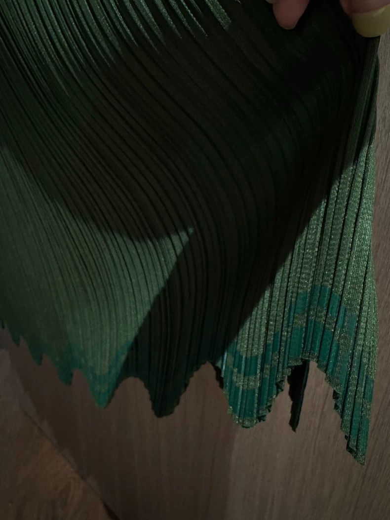 Issey Miyake issey miyake size：3 Green skirt 2506-Nextarrow Size 22" - 3 Thumbnail