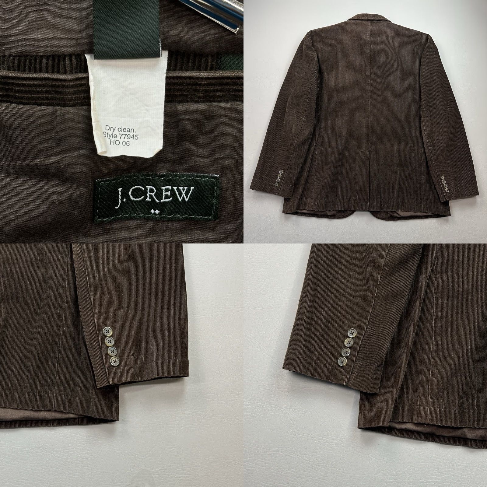 J.Crew VINTAGE J.CREW Jacket Men’s XL Brown Corduroy 3 Button Blazer Coat - Single-Breasted, Notch Lapel, Four-Button Sleeve, Dry Clean Only, Cotton Lining Size 46R - 9 Thumbnail