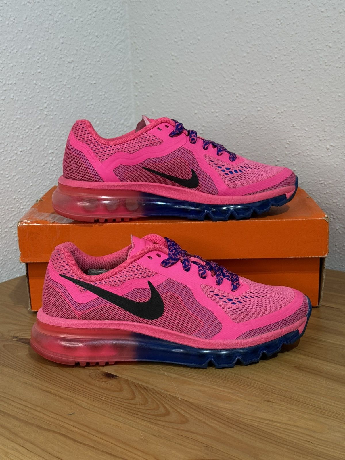 Nike Nike Air Max 2014 Hyper Pink Hyper Cobalt Size US 7.5 / IT 37.5 - 3 Thumbnail