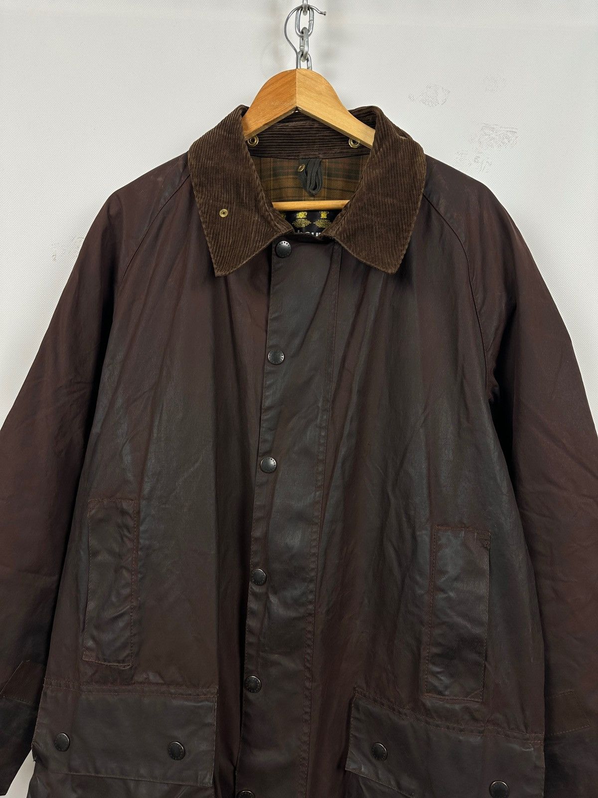 Barbour Vintage Barbour Beaufort Brown Waxed Jacket/Warm Pile Lining Size US XXL / EU 58 / 5 - 6 Thumbnail