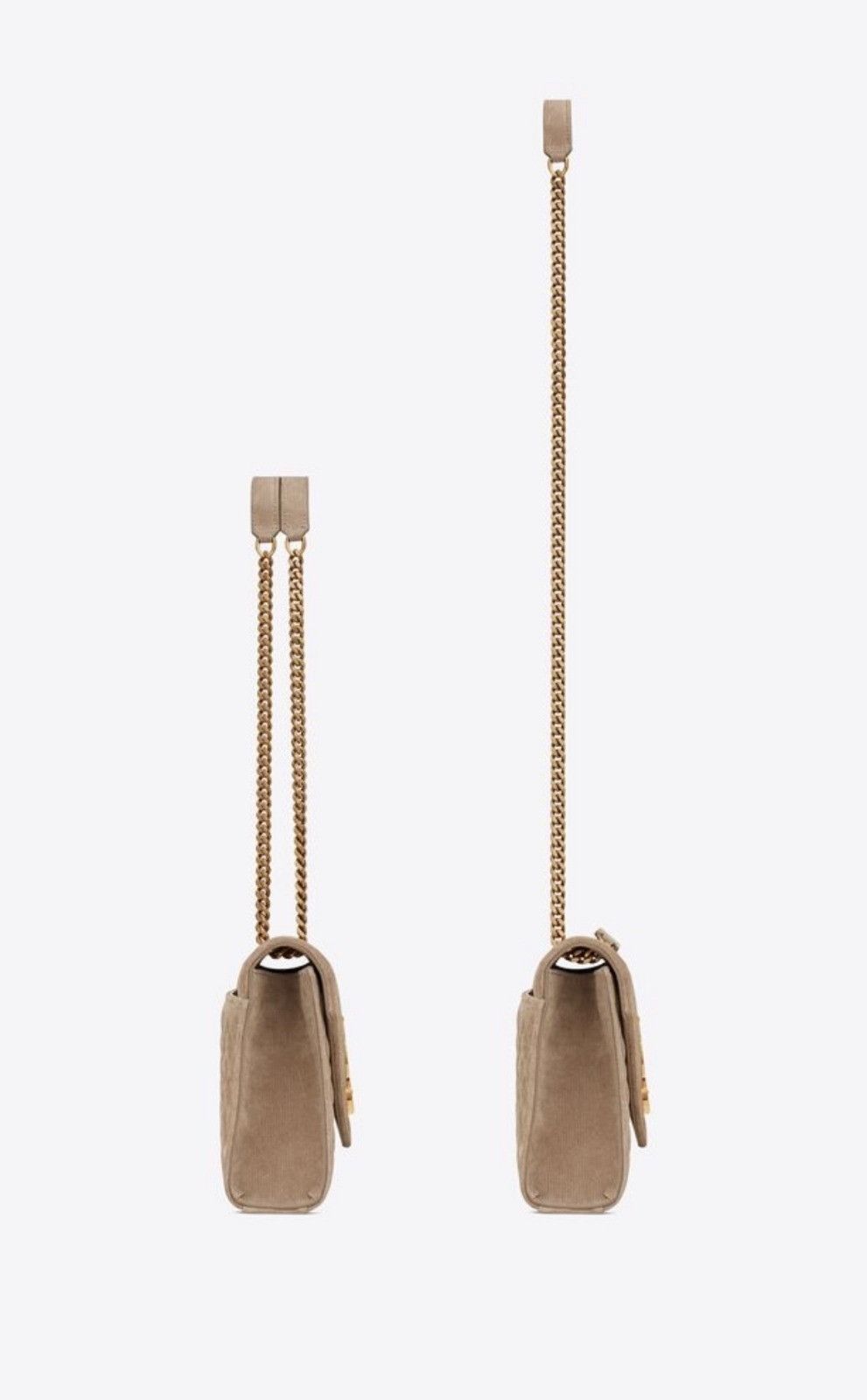 Saint Laurent Paris o1b1hav110724 Size: OS / Envelope Medium Chain Bag in Beige Size ONE SIZE - 3 Thumbnail