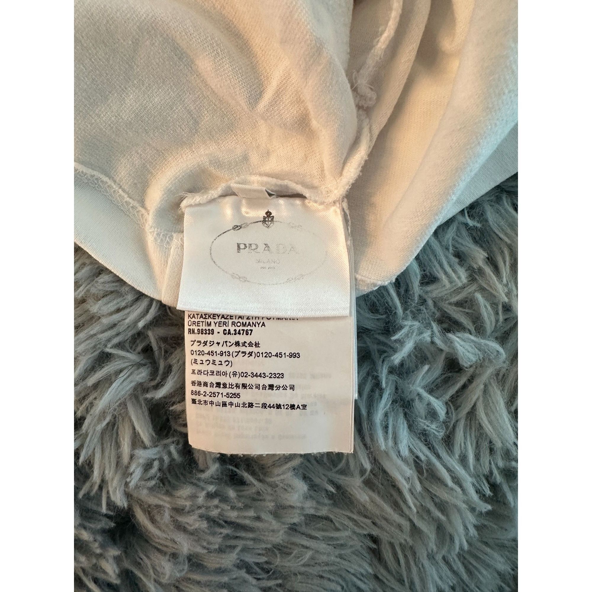Prada PRADA SS22 Women's Logo Crew Neck T-Shirt White Size XS / US 0-2 / IT 36-38 - 5 Thumbnail