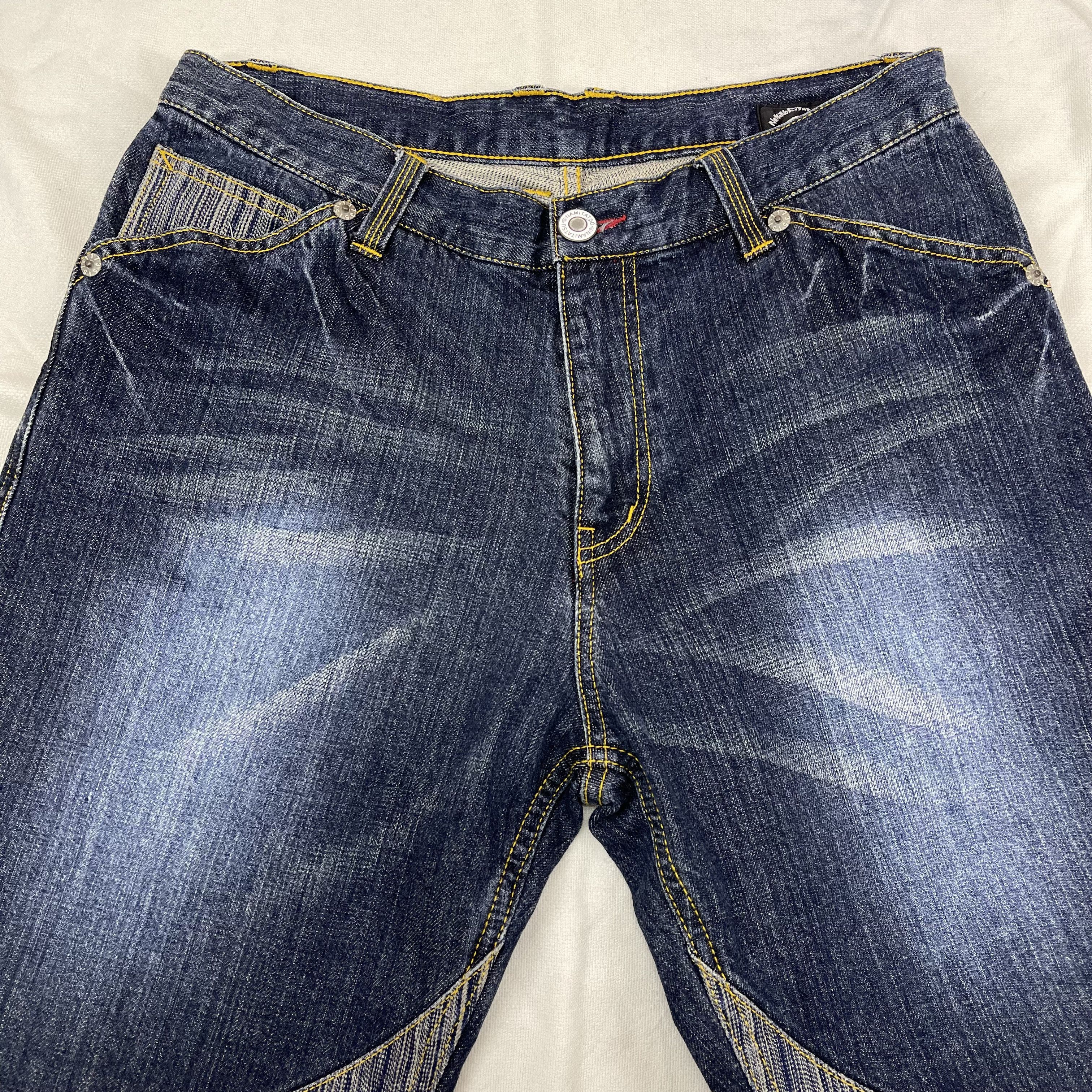 Japanese Brand NAMINORITATSUJIN Short Denim Jeans #1222/AQ Size US 34 / EU 50 - 8 Thumbnail