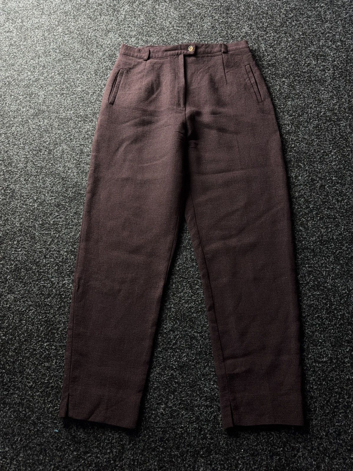 Designer Japanese Minimalist Wool Trousers Issey Miyake Style Size 27" / US 4 / IT 40 - 1 Thumbnail
