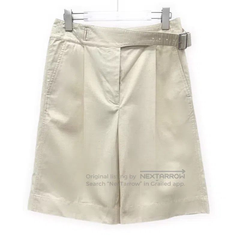 Acne Studios Acne Studios Beige cotton linen casual five pants Size 42" / US 20 - 1 Thumbnail