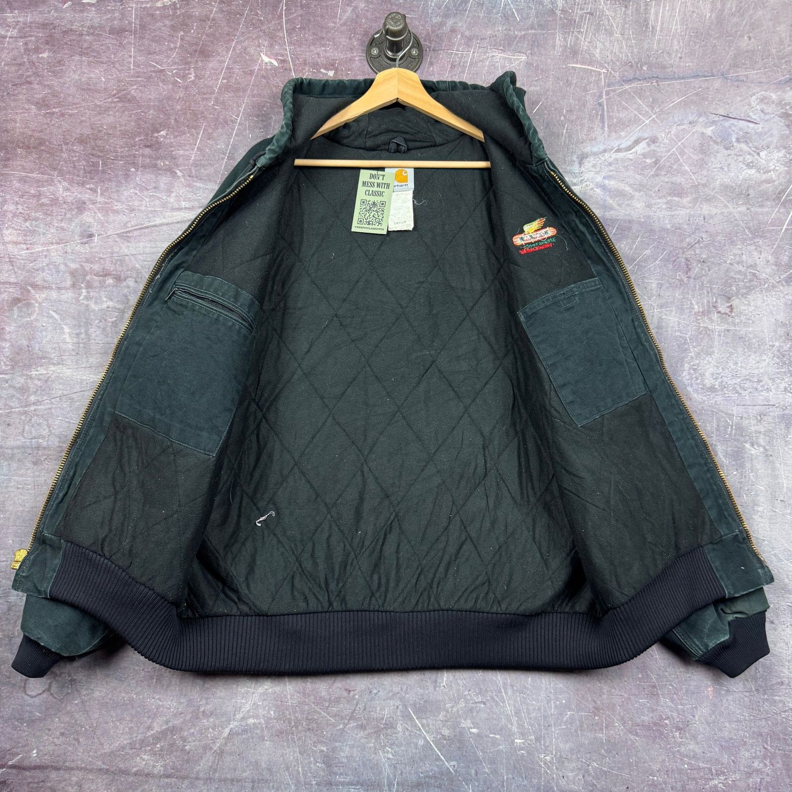 Carhartt × Vintage 90s Black Carhartt Dekalb Embroidered Hooded Jacket XL 2379 Size US XL / EU 56 / 4 - 6 Thumbnail