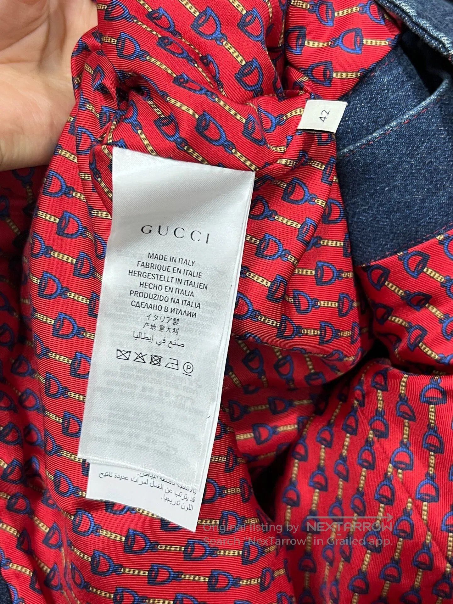 Gucci Gucci Gold Buttoned Denim Jacket. Size M / US 6-8 / IT 42-44 - 4 Thumbnail