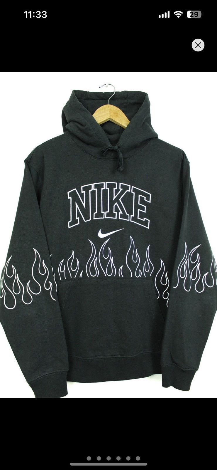 Nike Vintage Nike Spellout Flame Hoodie Size US M / EU 48-50 / 2 - 1 Thumbnail