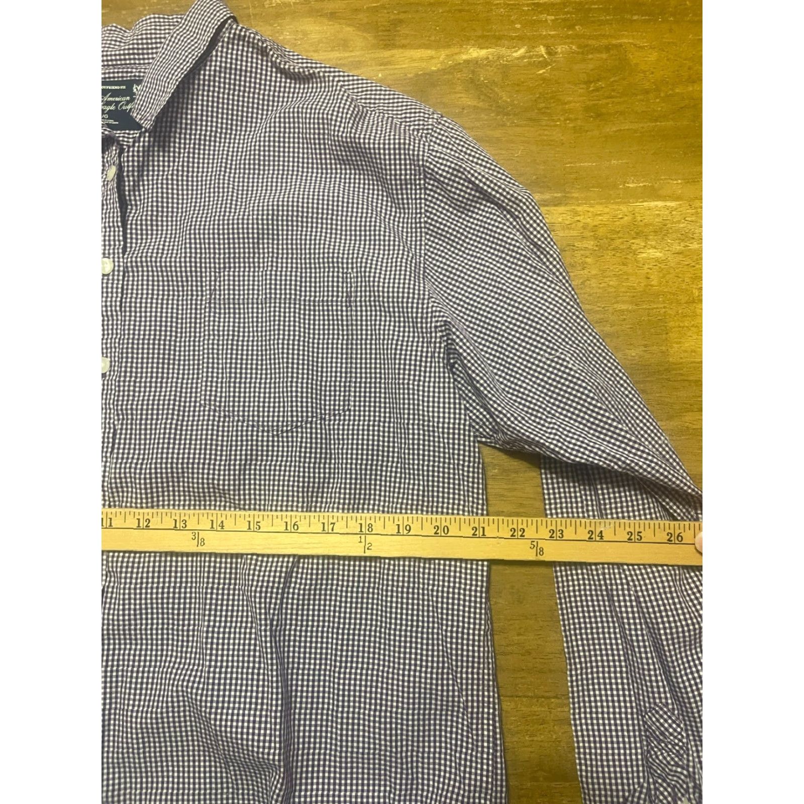 Arrow Arrow Shirt Men's Large Purple White Check Button Down Boyfriend Fit Long Sleeve Casual Regular Arrow Shirt Bed? Size US L / EU 52-54 / 3 - 4 Thumbnail