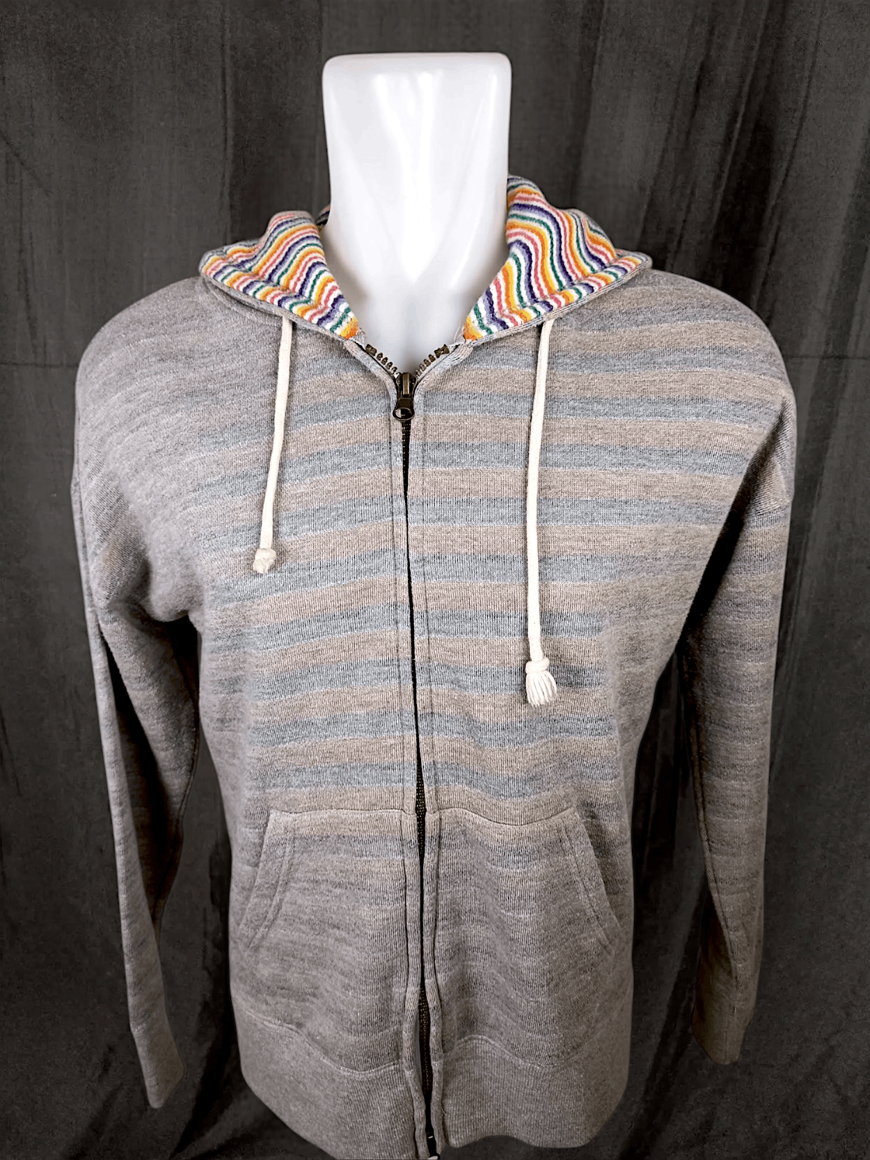 If Six Was Nine × Japanese Brand Vintage & Relax UNDER WRAPS Striped Rainbow Zipper Hoodie Size US M / EU 48-50 / 2 - 1 Thumbnail