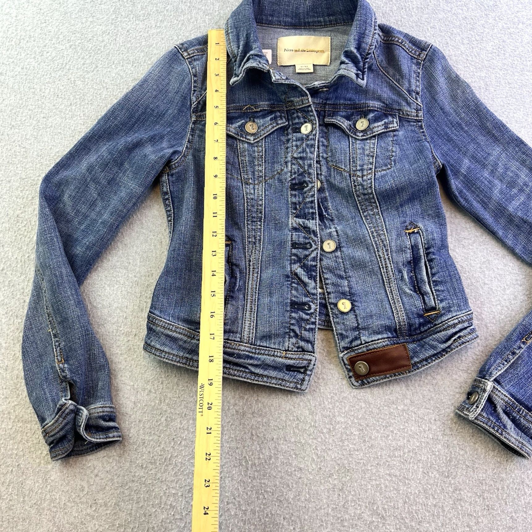 Vintage Pilcro Denim Jacket Womens XS Blue Button Front Casual Outdoor Jackets Size XS / US 0-2 / IT 36-38 - 3 Thumbnail