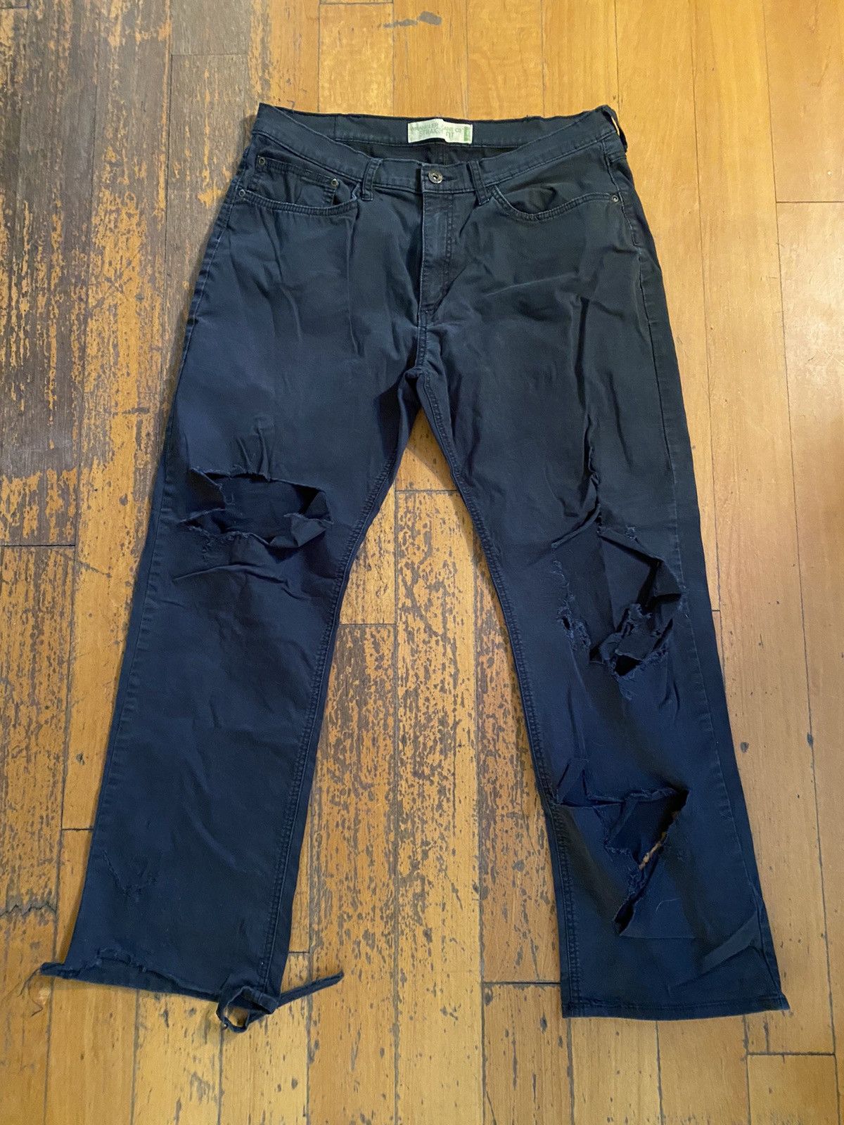 Vintage × Wrangler super distressed wrangler work pants Size US 33 - 1 Thumbnail