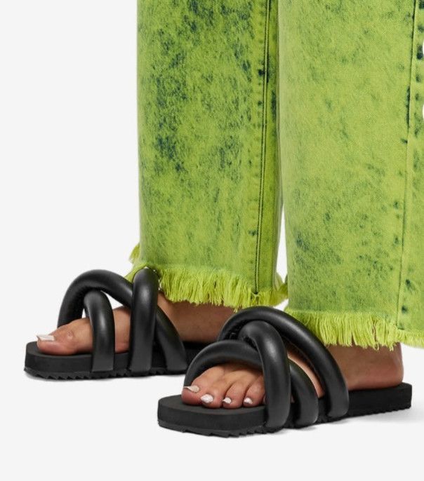 YUME YUME YUME YUME Tyre slide Sandals Black Size 8 US Approx. 10 in Size US 8 / IT 38 - 1 Thumbnail