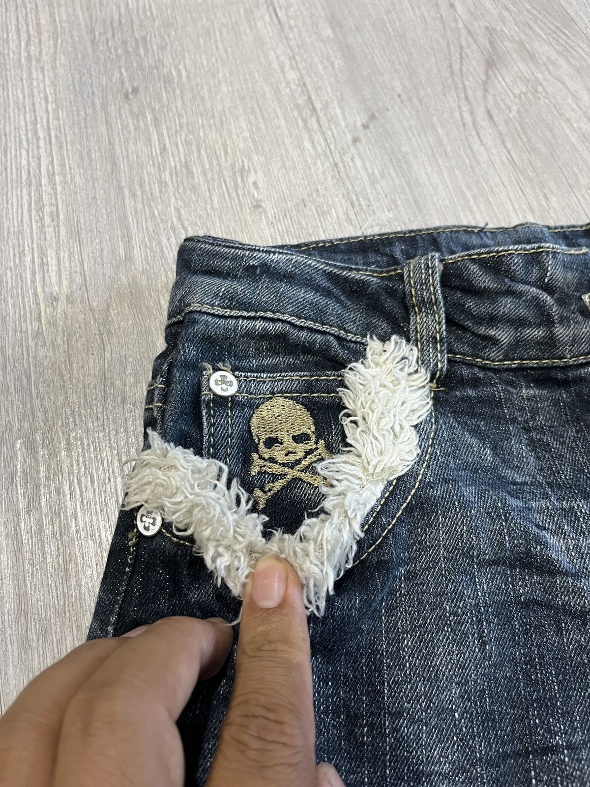 Skull Jeans by an Alchemist RARE VINTAGE Japanese Brand Jeans Size 27" / US 4 / IT 40 - 8 Thumbnail
