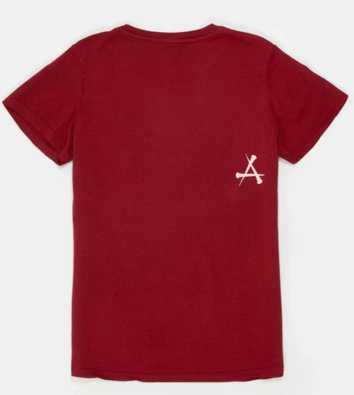 Y2K Red Affliction Cross Logo T Shirt