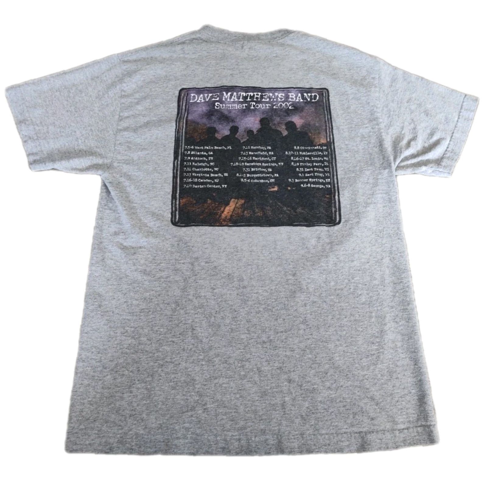 Vintage Vtg Murina Dave Matthews 2002 Spring Tour Concert T-Shirt Gray USA Made Sz M Murina Tag Size US M / EU 48-50 / 2 - 3 Thumbnail