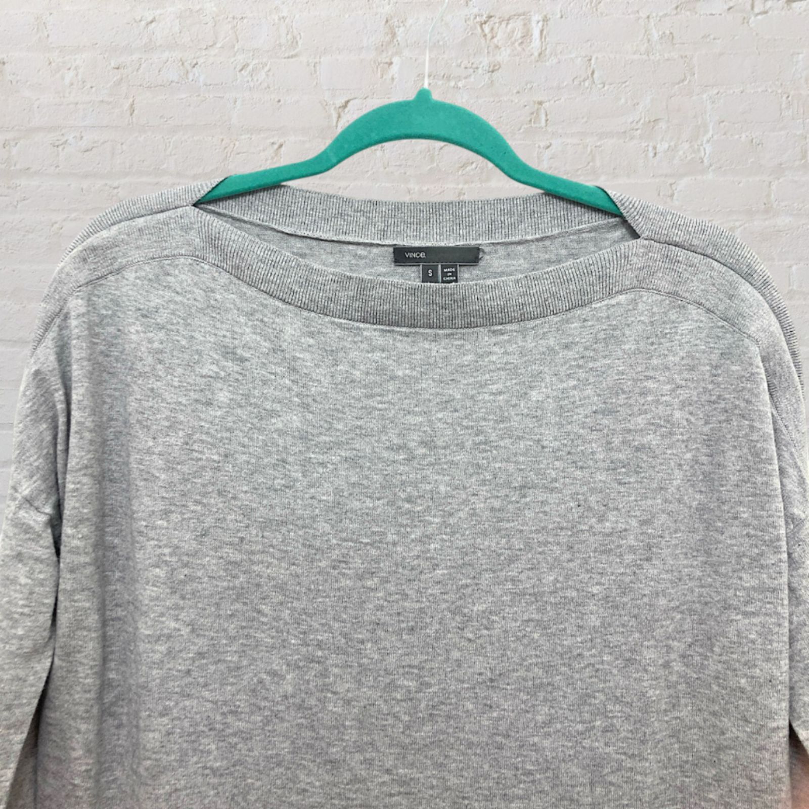 Vince Vince Gray Cotton Sweater Size S / US 4 / IT 40 - 4 Thumbnail