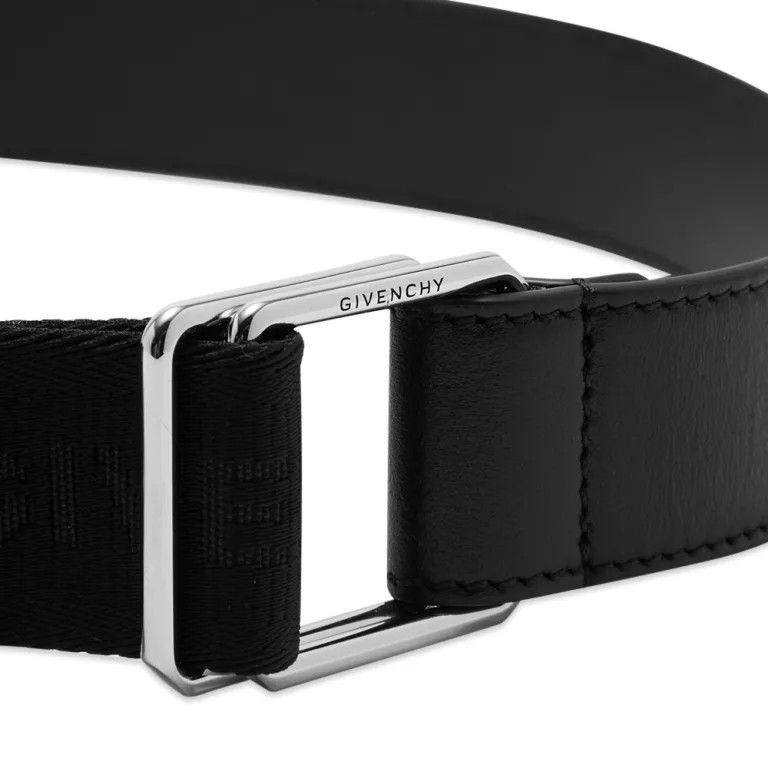 Givenchy o1gr1nt0125 Size: 90 / Double Squared Buckles Belt in Black Size 34 - 2 Thumbnail