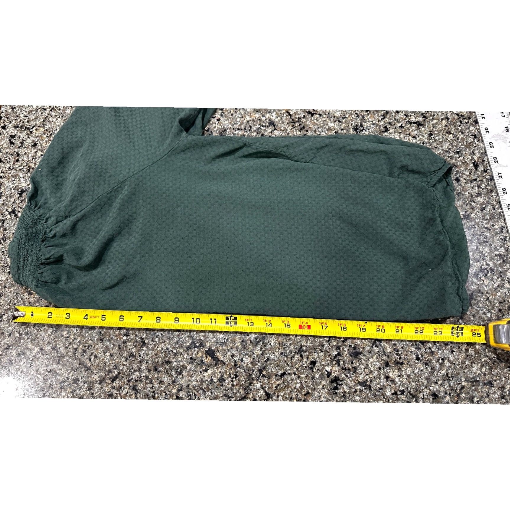 Vintage Dressbarn Blouse Women Plus 1X Green Bohemian Henley Long Sleeve Solid Rayon Shirt Size XL / US 12-14 / IT 48-50 - 8 Thumbnail