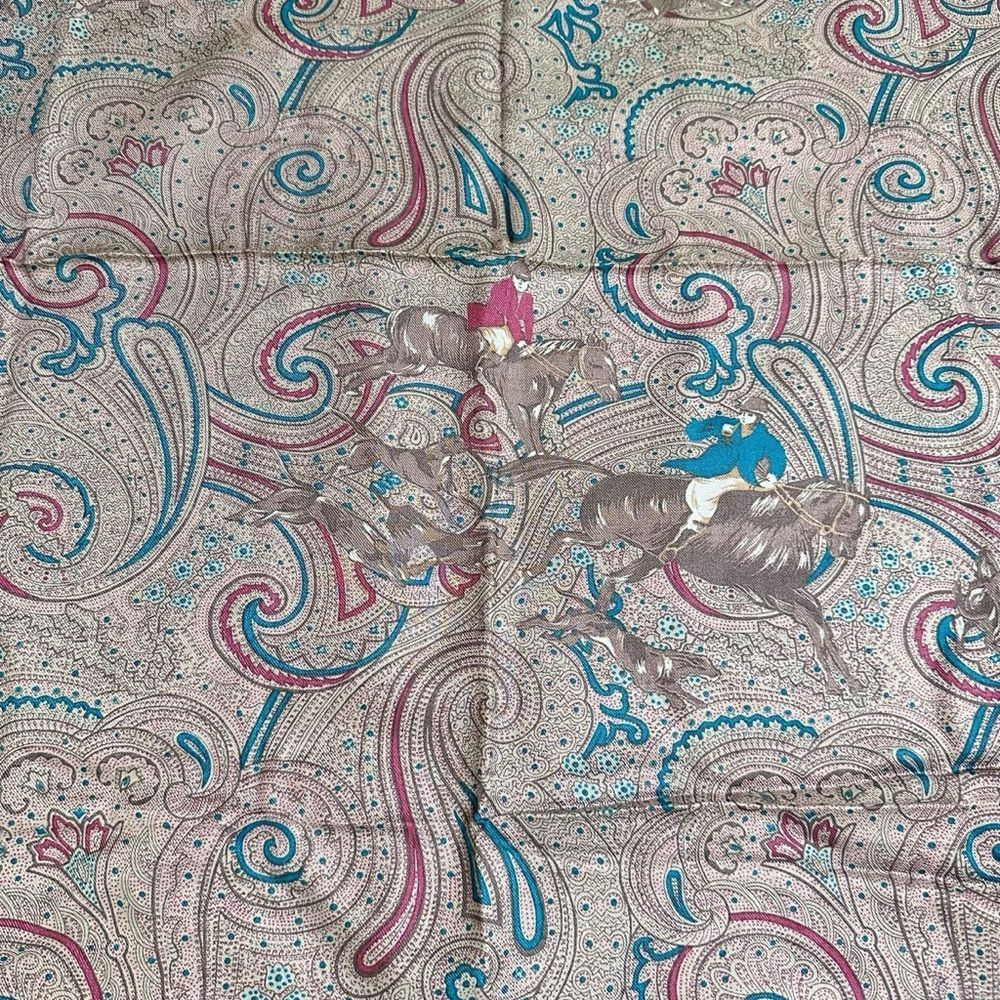 JH Collectibles Vintage JH Collectibles Equestrian Horse Hunting theme rayon Size ONE SIZE - 7 Thumbnail