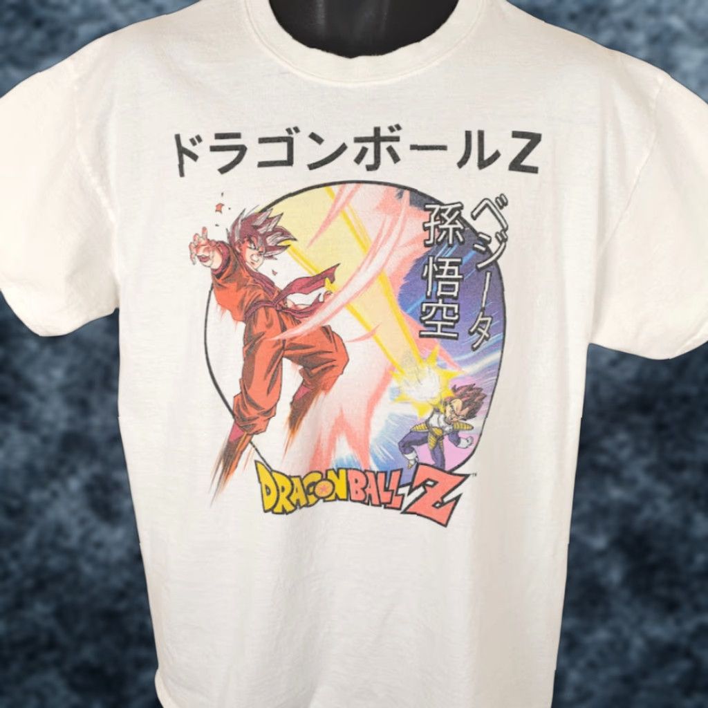 Vintage Dragon Ball Z T Shirt Mens Size Large White Japanese Anime Son Goku Vegeta Size US L / EU 52-54 / 3 - 1 Thumbnail