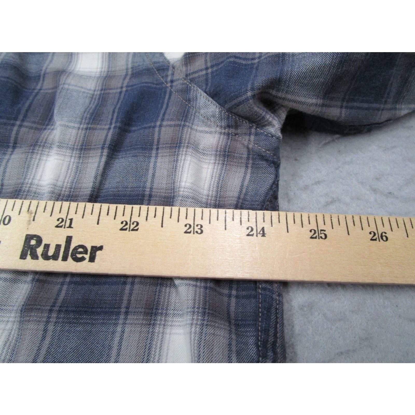 Lucky Brand Lucky Brand Shirt Mens XL Blue Plaid Button-Up Western Style with Pearl Snaps Size US XL / EU 56 / 4 - 6 Thumbnail