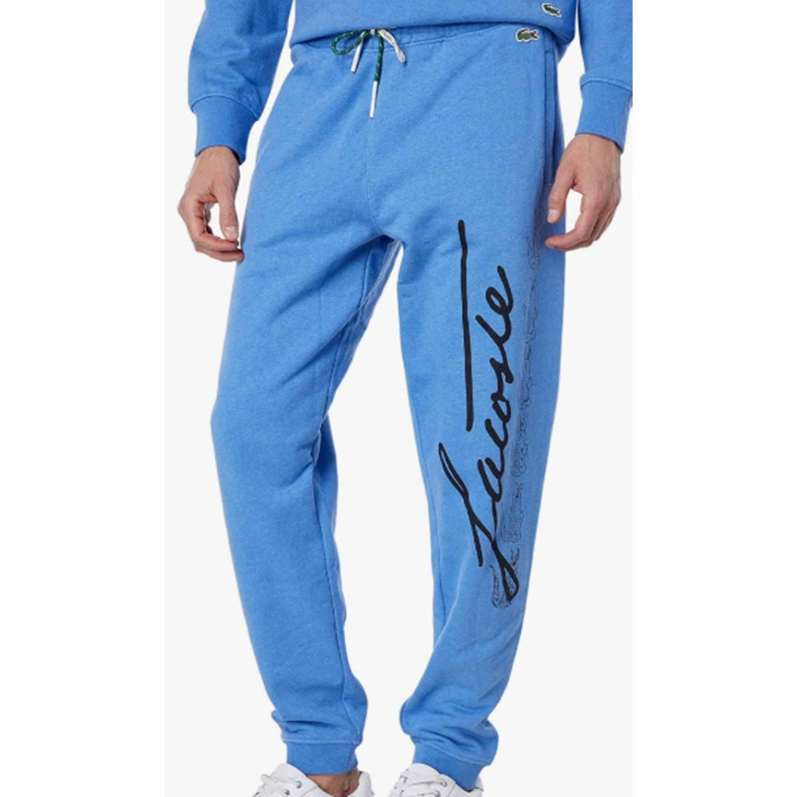 Lacoste Lacoste Men's Signature Fleece Sweatpants Heather Blue 2XL Size US 36 / EU 52 - 1 Thumbnail