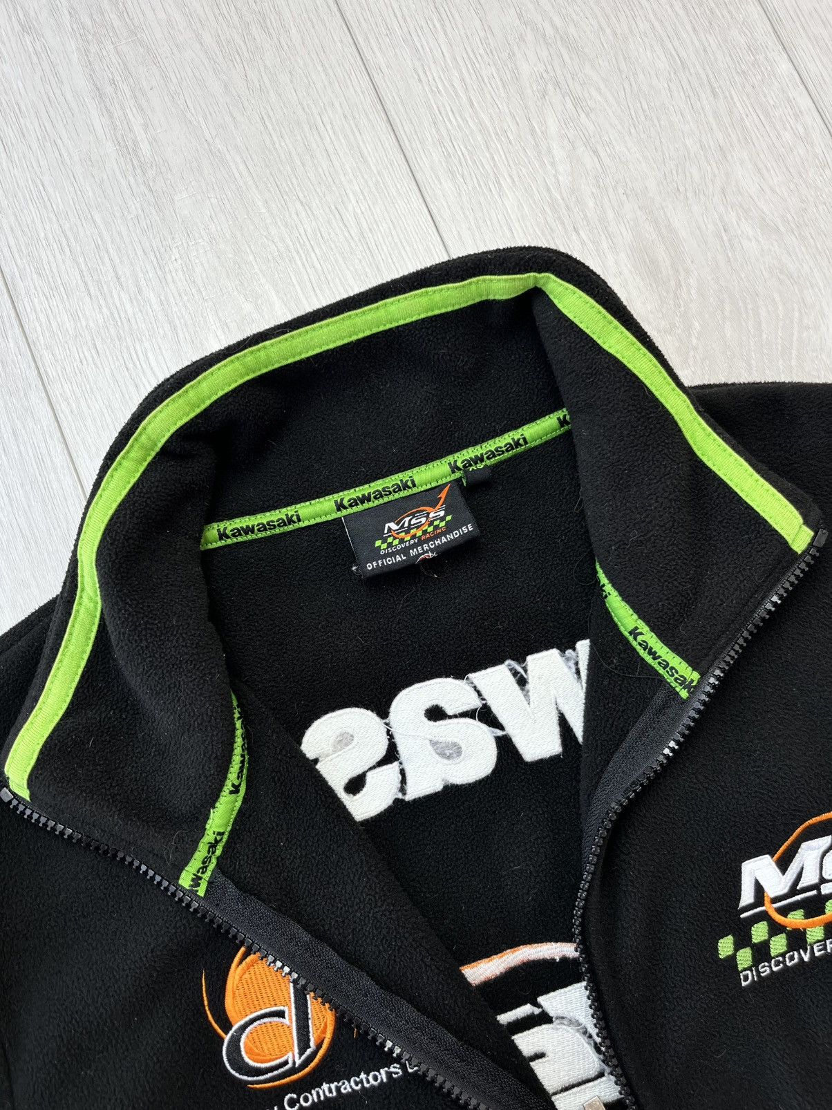 Japanese Brand Vintage Kawasaki Racing Fleece Jacket Center Logo Y2K 90s Size US S / EU 44-46 / 1 - 9 Thumbnail