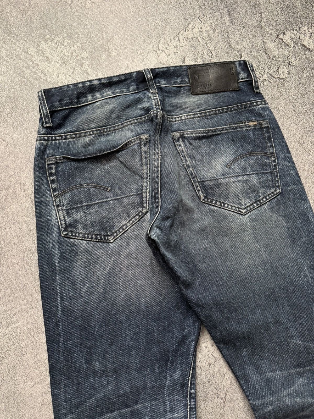 G-Star G star raw 30/32 3301 tapered washed denim pant trouser jean Size US 32 / EU 48 - 4 Thumbnail