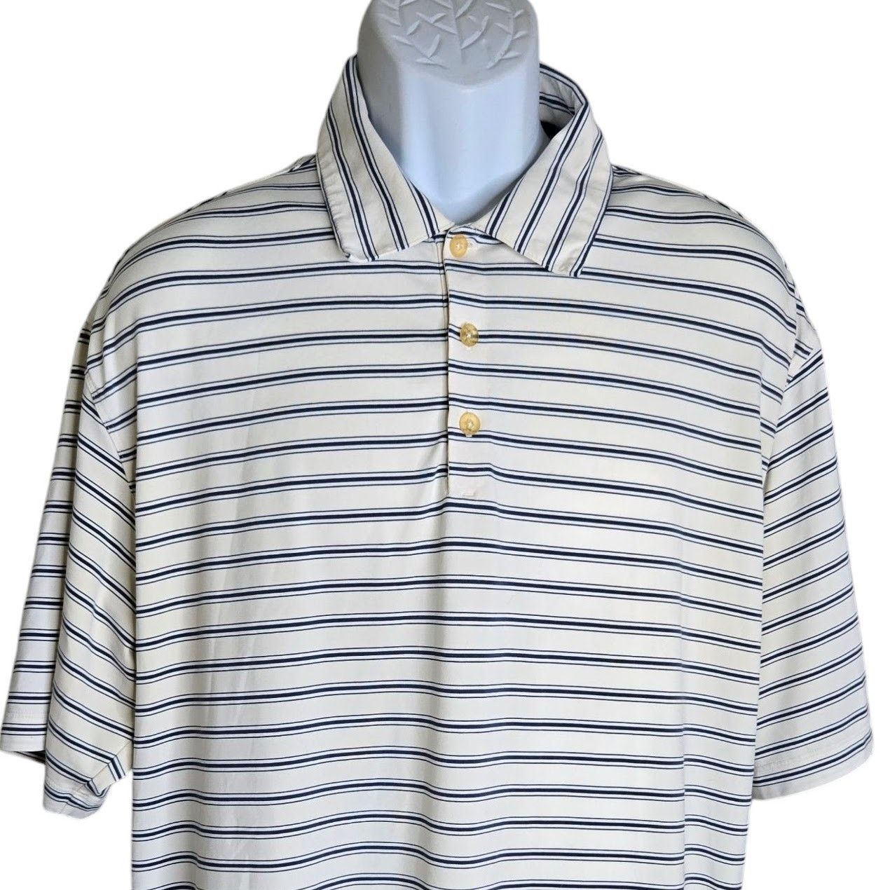 Nike Nike Golf Mens Polo Shirt Large Striped Fit Dry Grandpacore Size US L / EU 52-54 / 3 - 2 Thumbnail